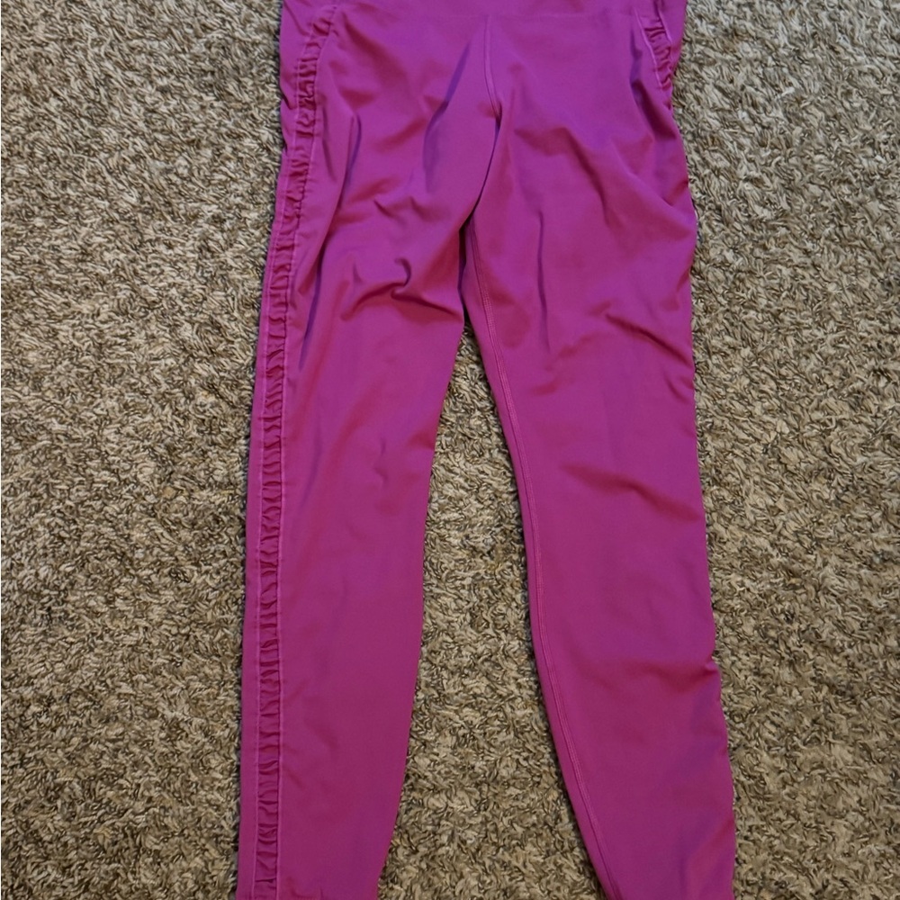 Nike Women's Pink Ruffle Leggings